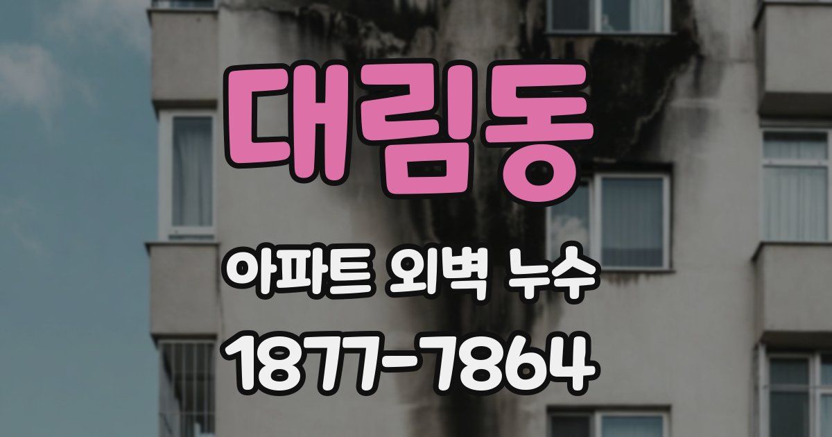 대림동 아파트 외벽 누수