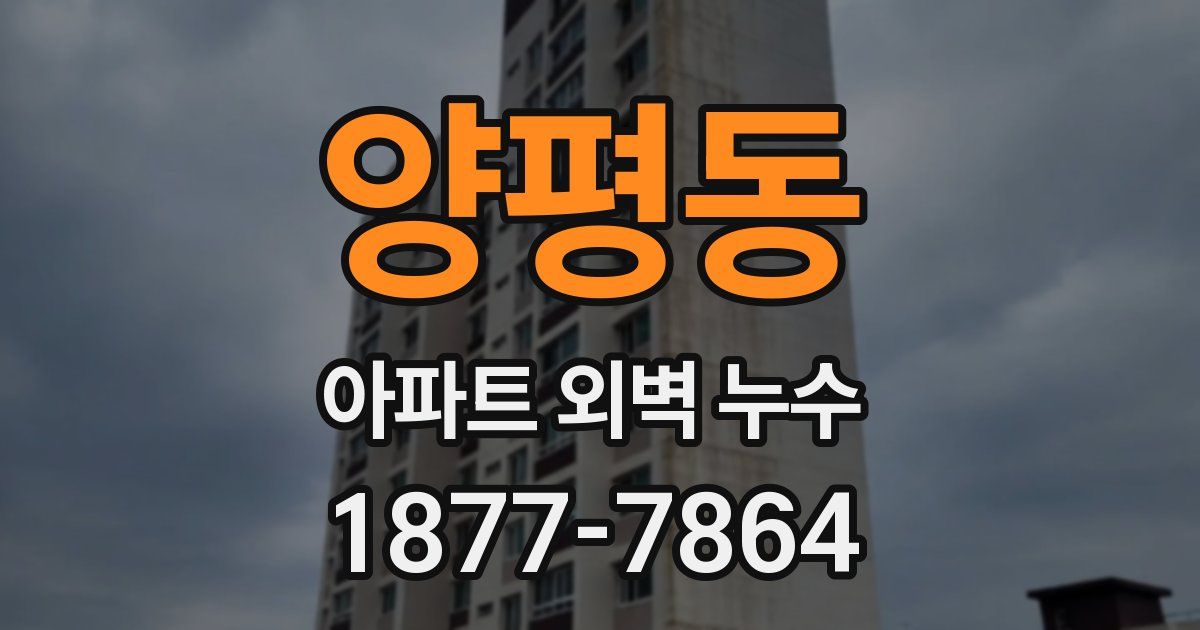 양평동 아파트 외벽 누수