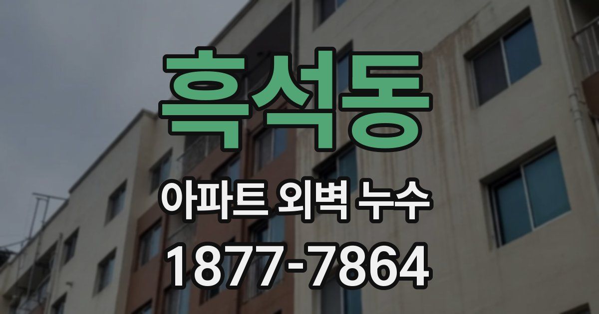 흑석동 아파트 외벽 누수