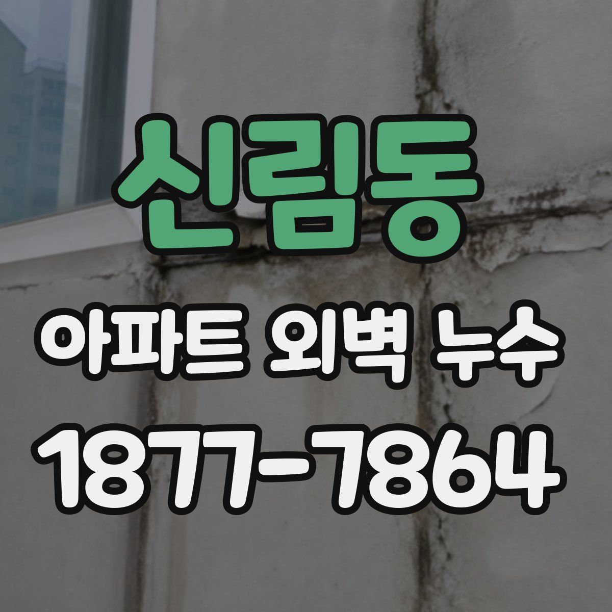 신림동 아파트 외벽 누수