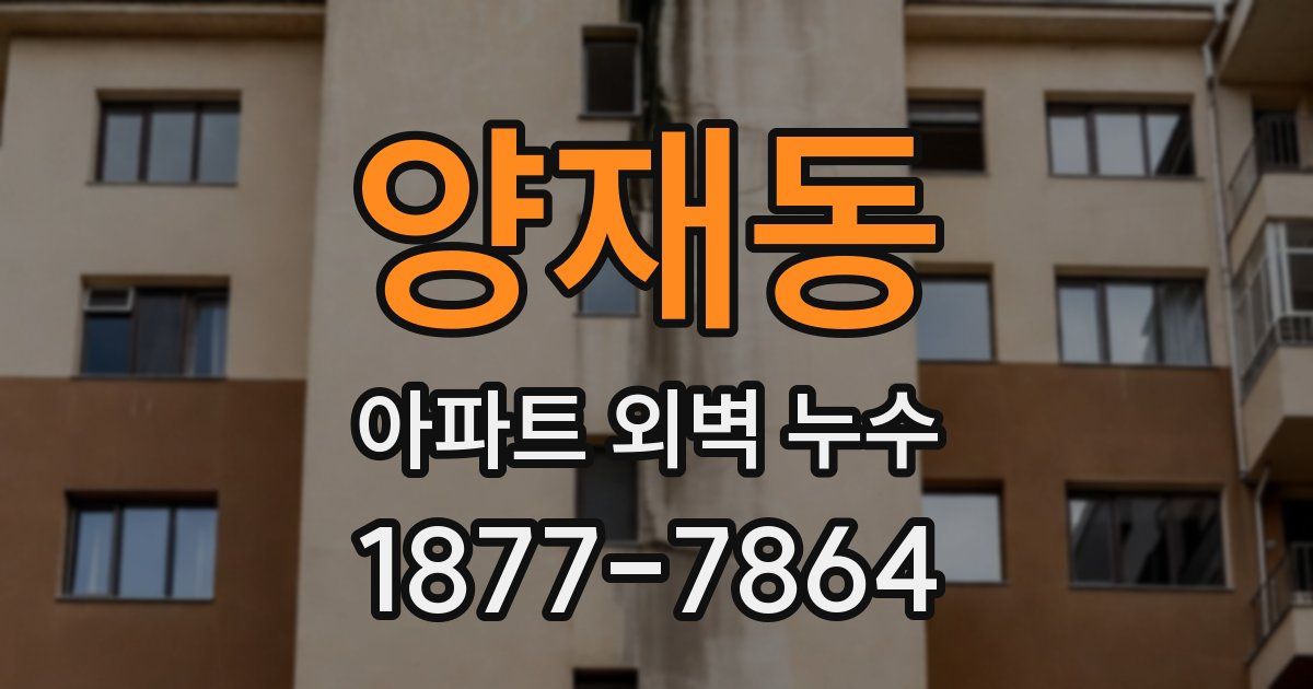 양재동 아파트 외벽 누수
