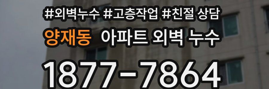양재동 아파트 외벽 누수