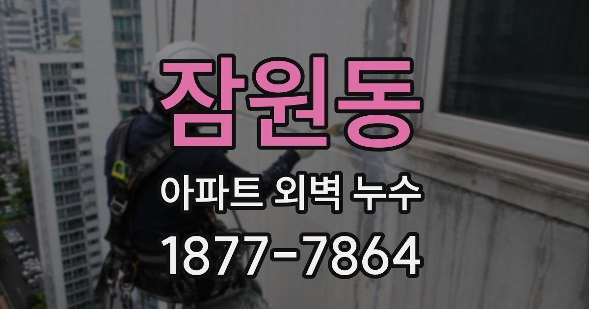 잠원동 아파트 외벽 누수