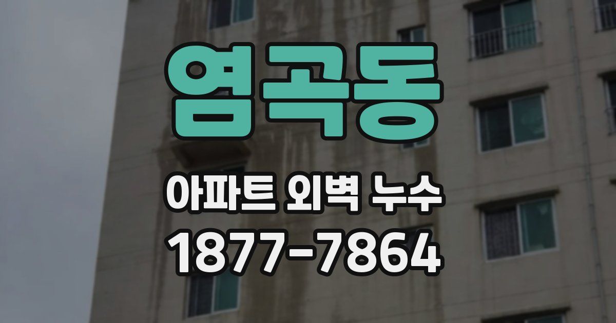 염곡동 아파트 외벽 누수