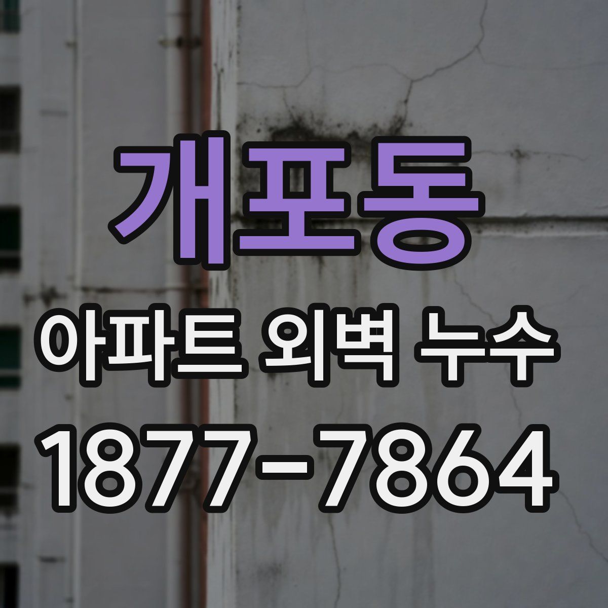 개포동 아파트 외벽 누수