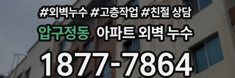 압구정동 아파트 외벽 누수