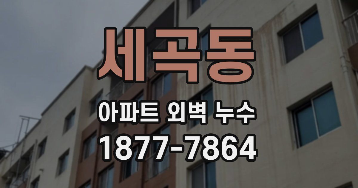 세곡동 아파트 외벽 누수
