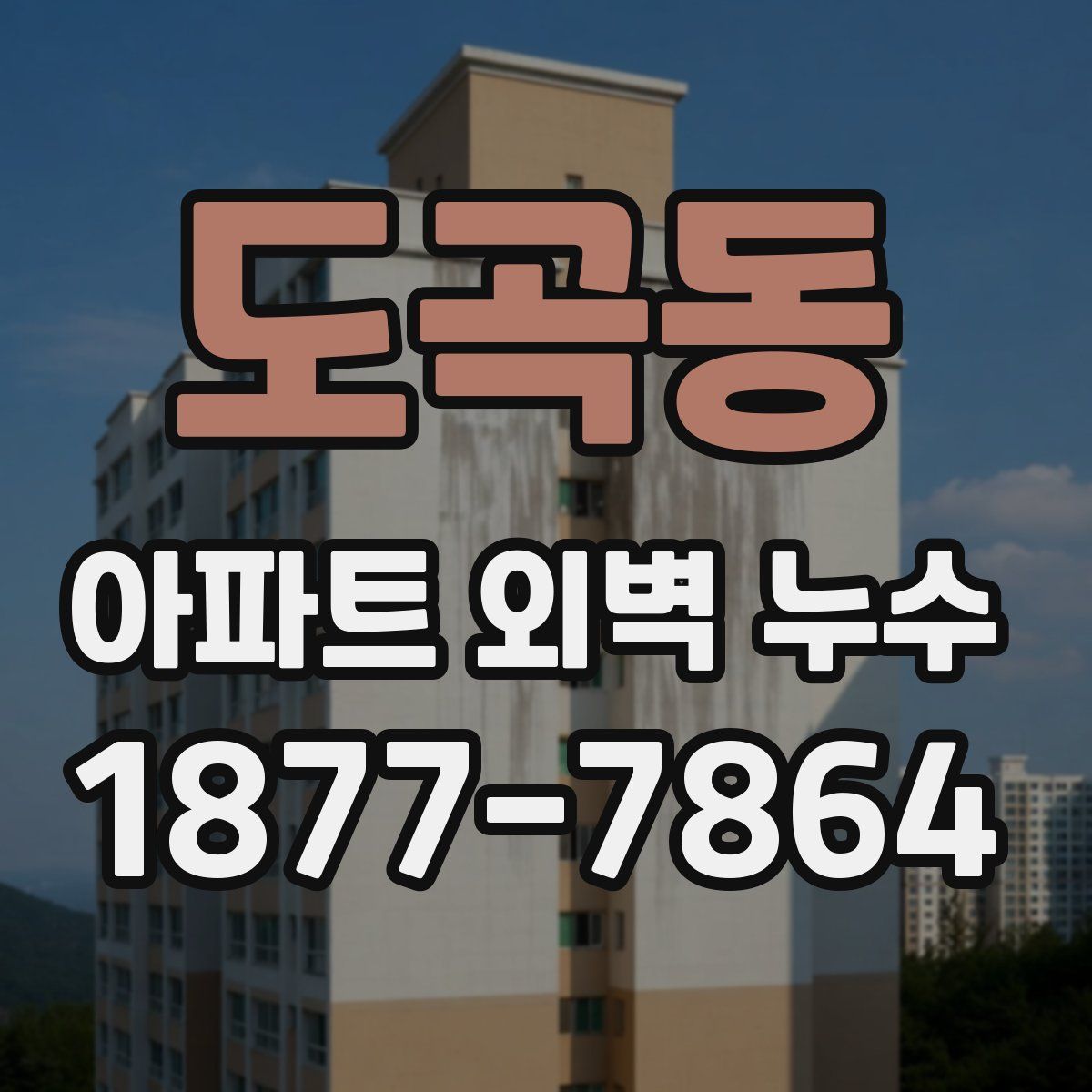 도곡동 아파트 외벽 누수