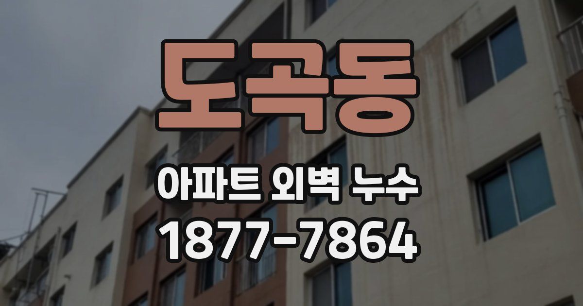 도곡동 아파트 외벽 누수