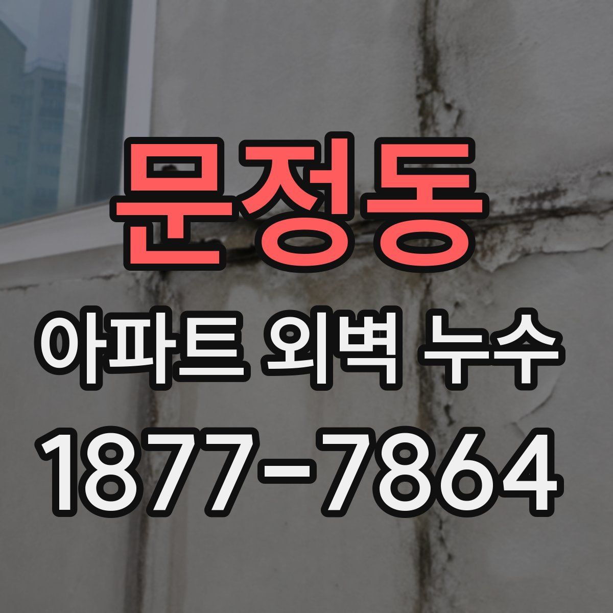 문정동 아파트 외벽 누수