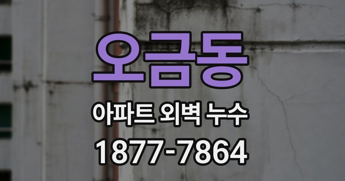 오금동 아파트 외벽 누수
