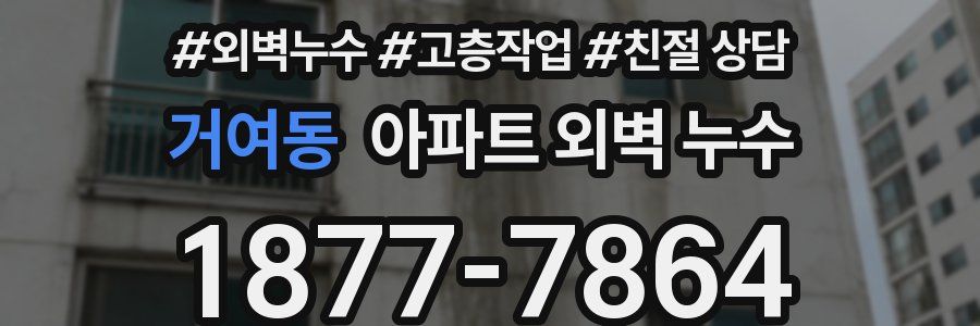거여동 아파트 외벽 누수