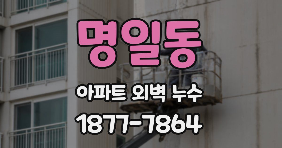 명일동 아파트 외벽 누수