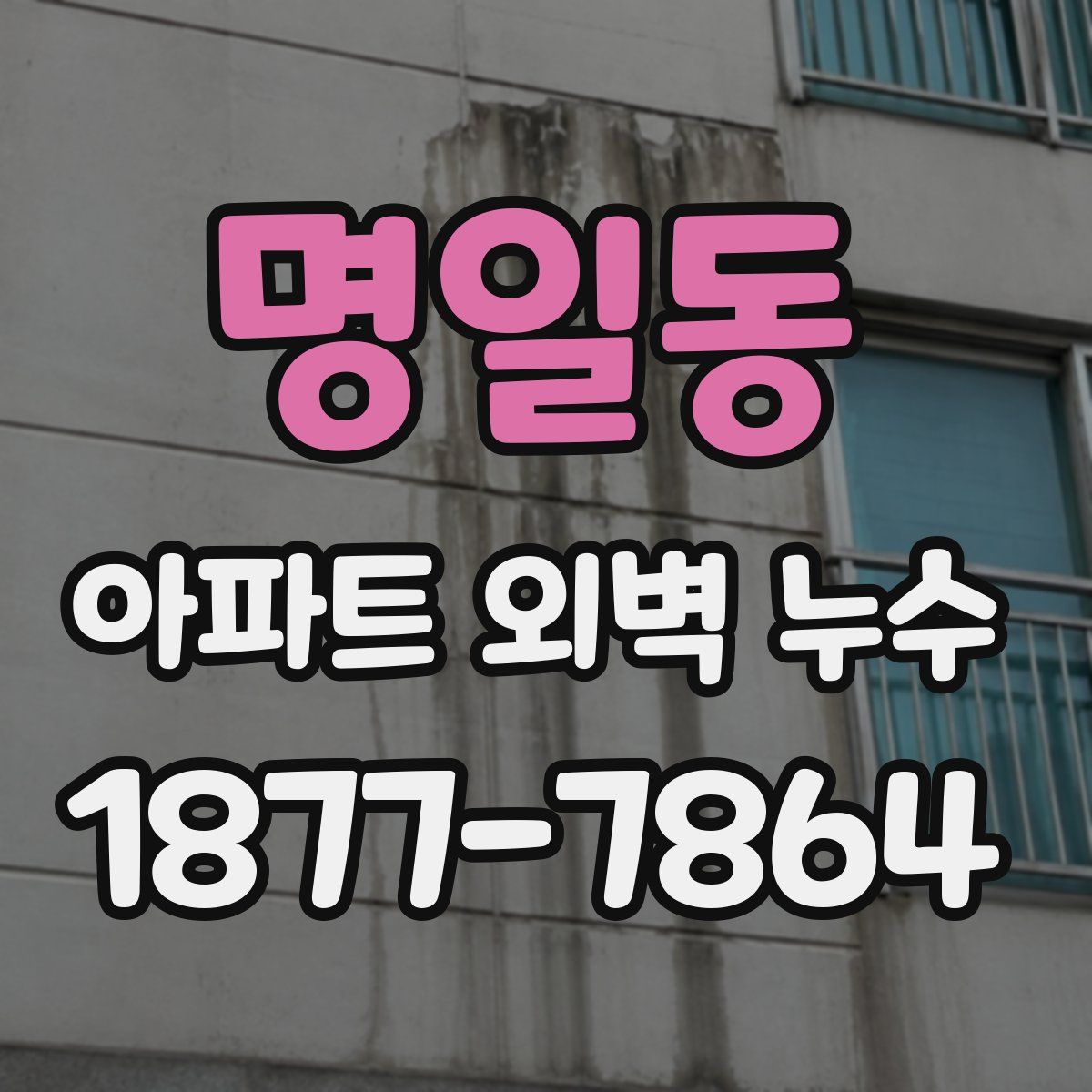 명일동 아파트 외벽 누수