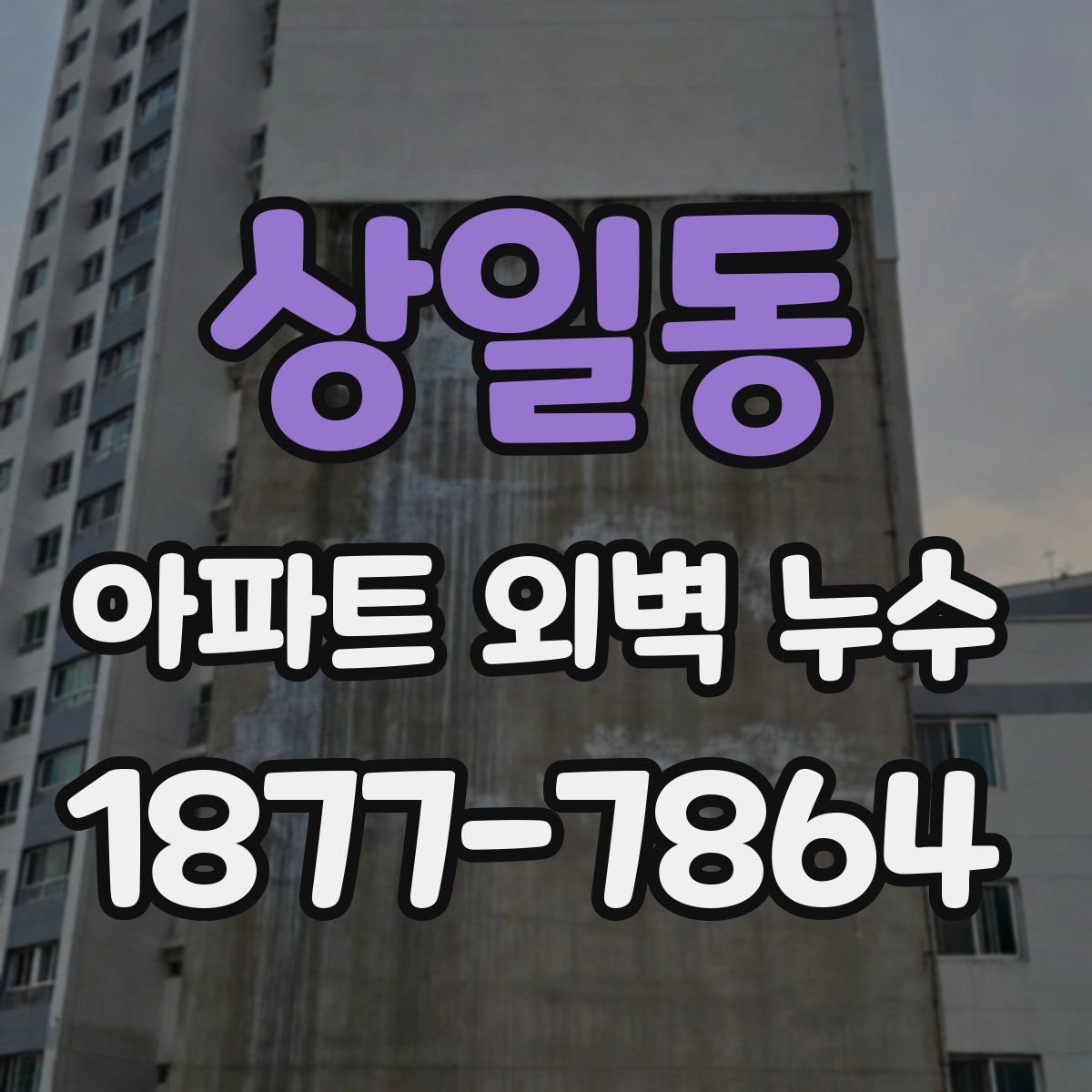 상일동 아파트 외벽 누수