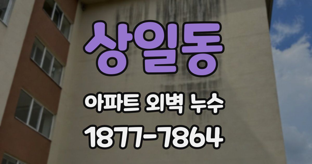 상일동 아파트 외벽 누수