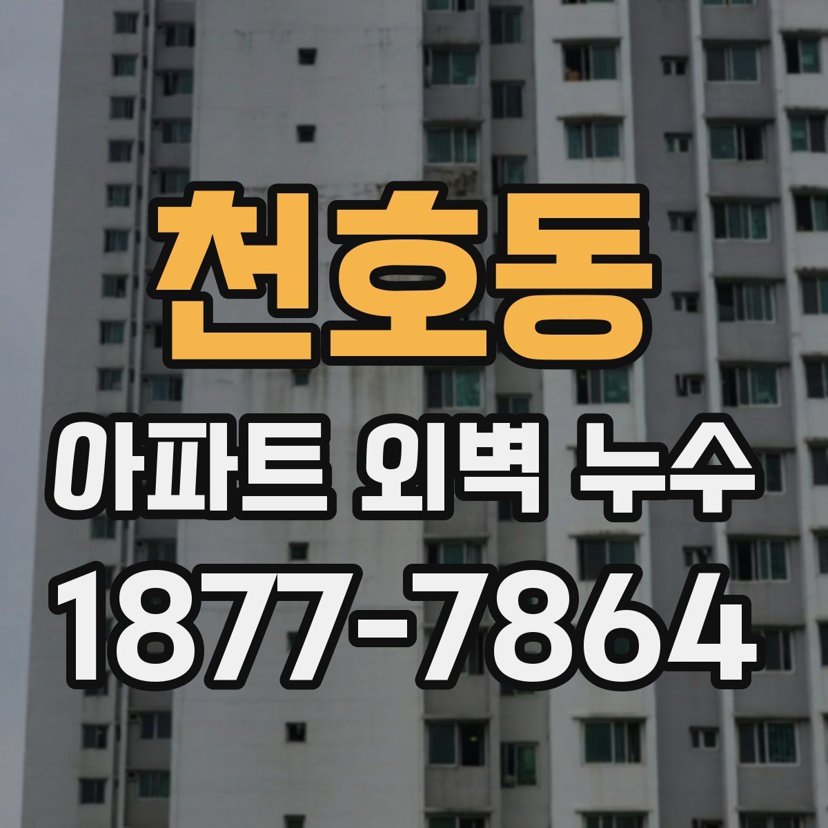 천호동 아파트 외벽 누수