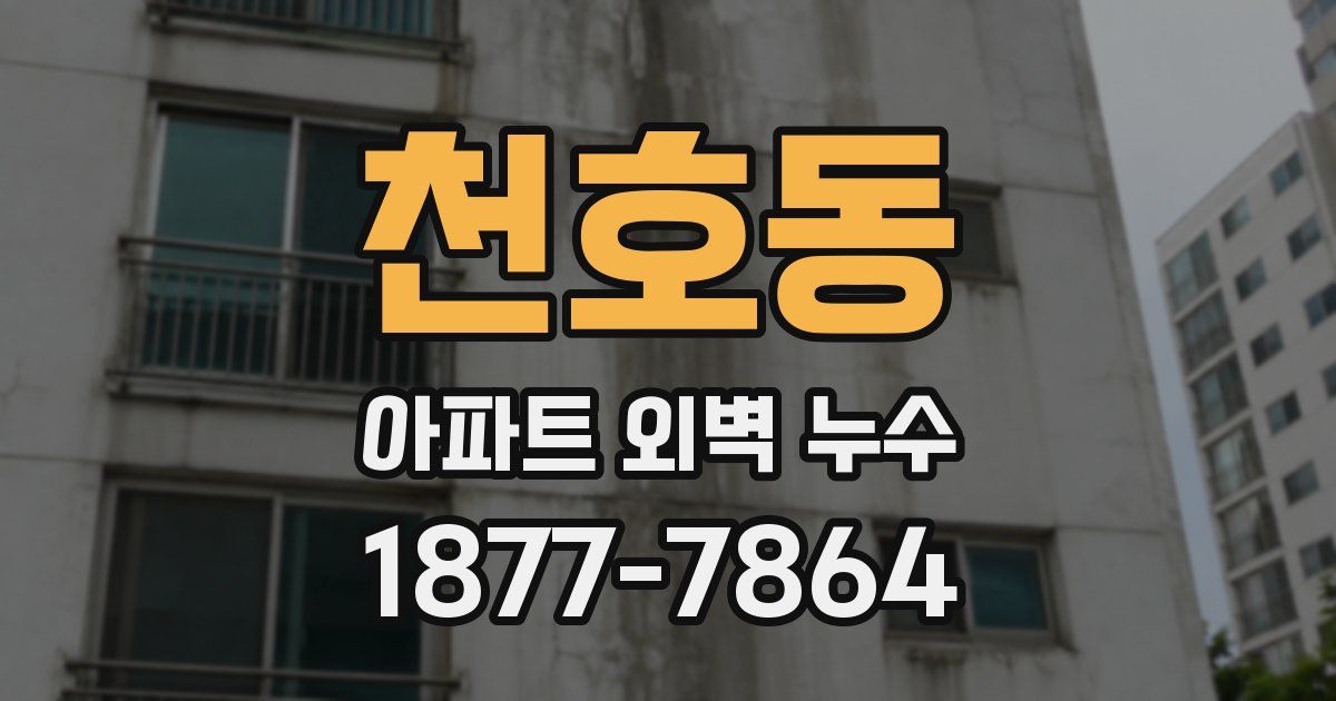 천호동 아파트 외벽 누수