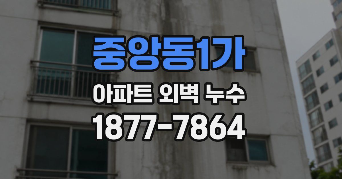 중앙동1가 아파트 외벽 누수