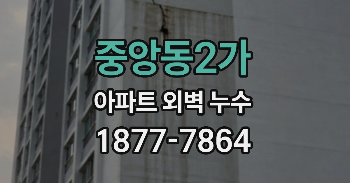 중앙동2가 아파트 외벽 누수