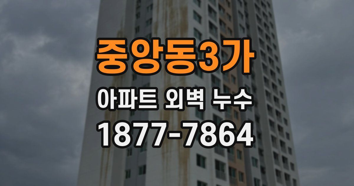 중앙동3가 아파트 외벽 누수