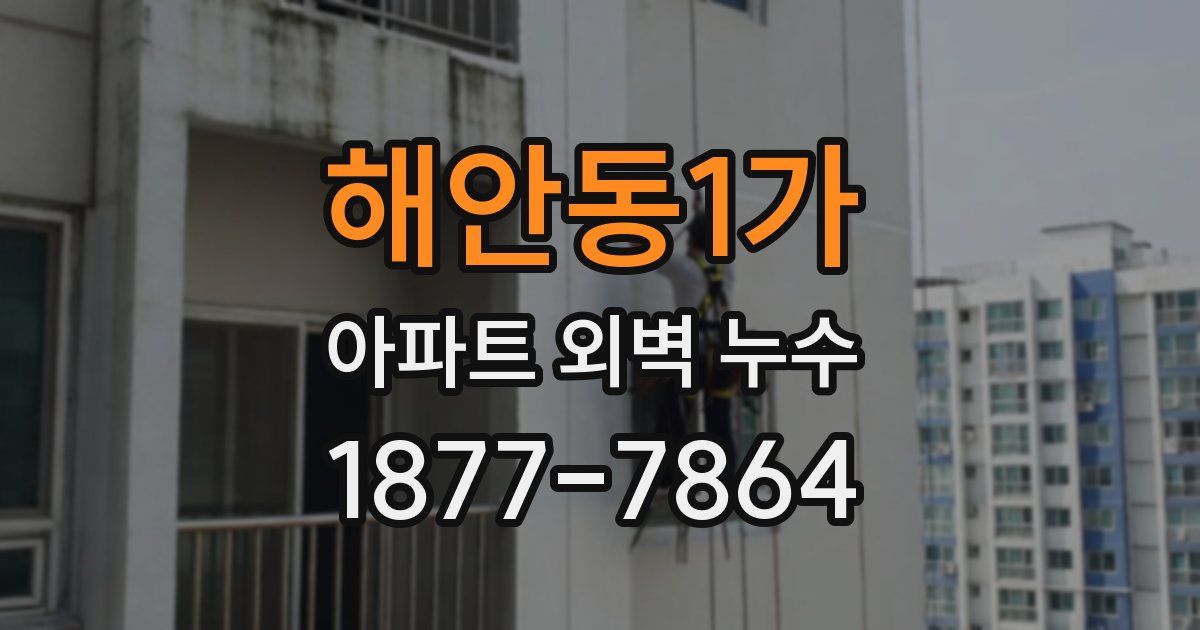 해안동1가 아파트 외벽 누수