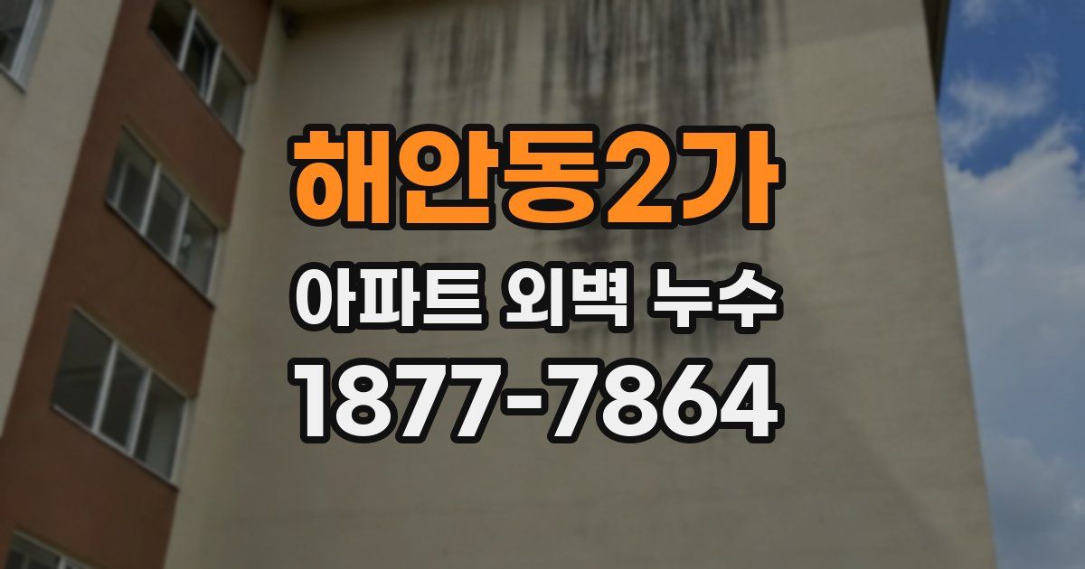 해안동2가 아파트 외벽 누수