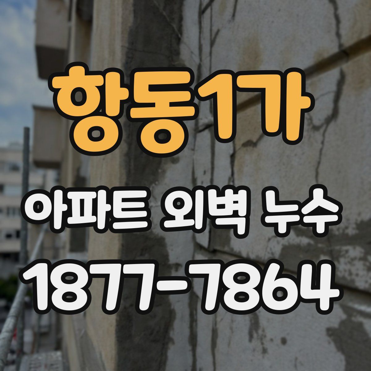 항동1가 아파트 외벽 누수
