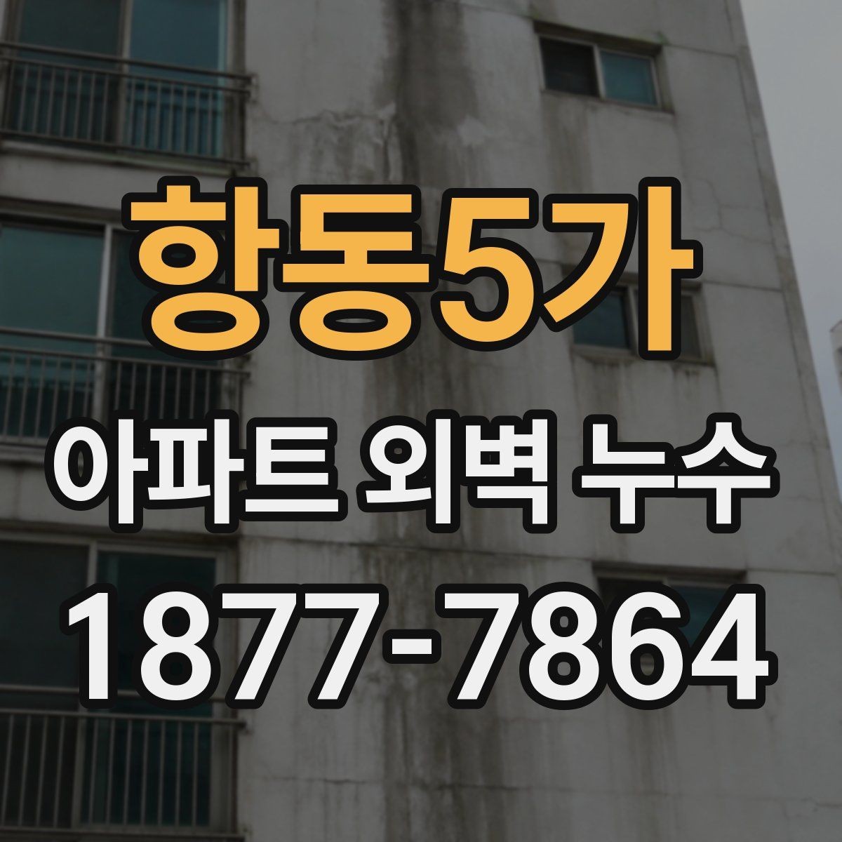 항동5가 아파트 외벽 누수 문제를 줄이는 외벽 관리 요령