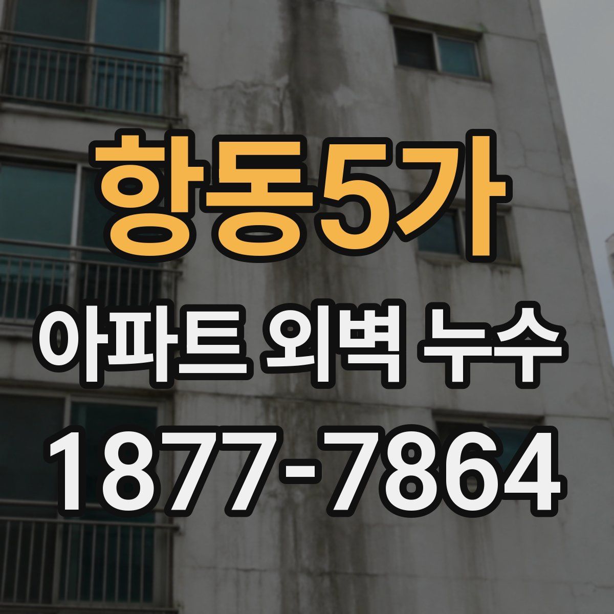 항동5가 아파트 외벽 누수