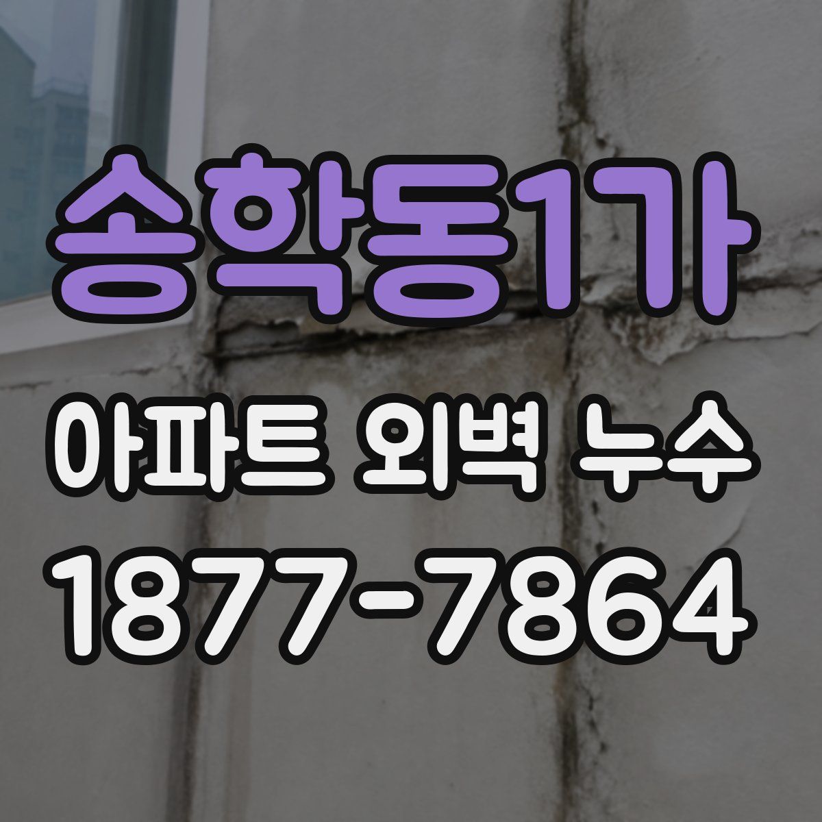 송학동1가 아파트 외벽 누수