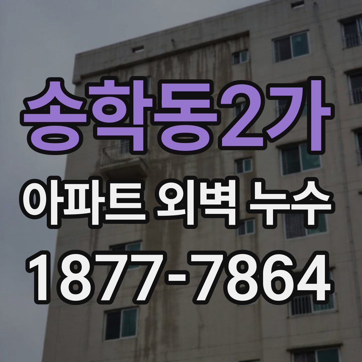 송학동2가 아파트 외벽 누수