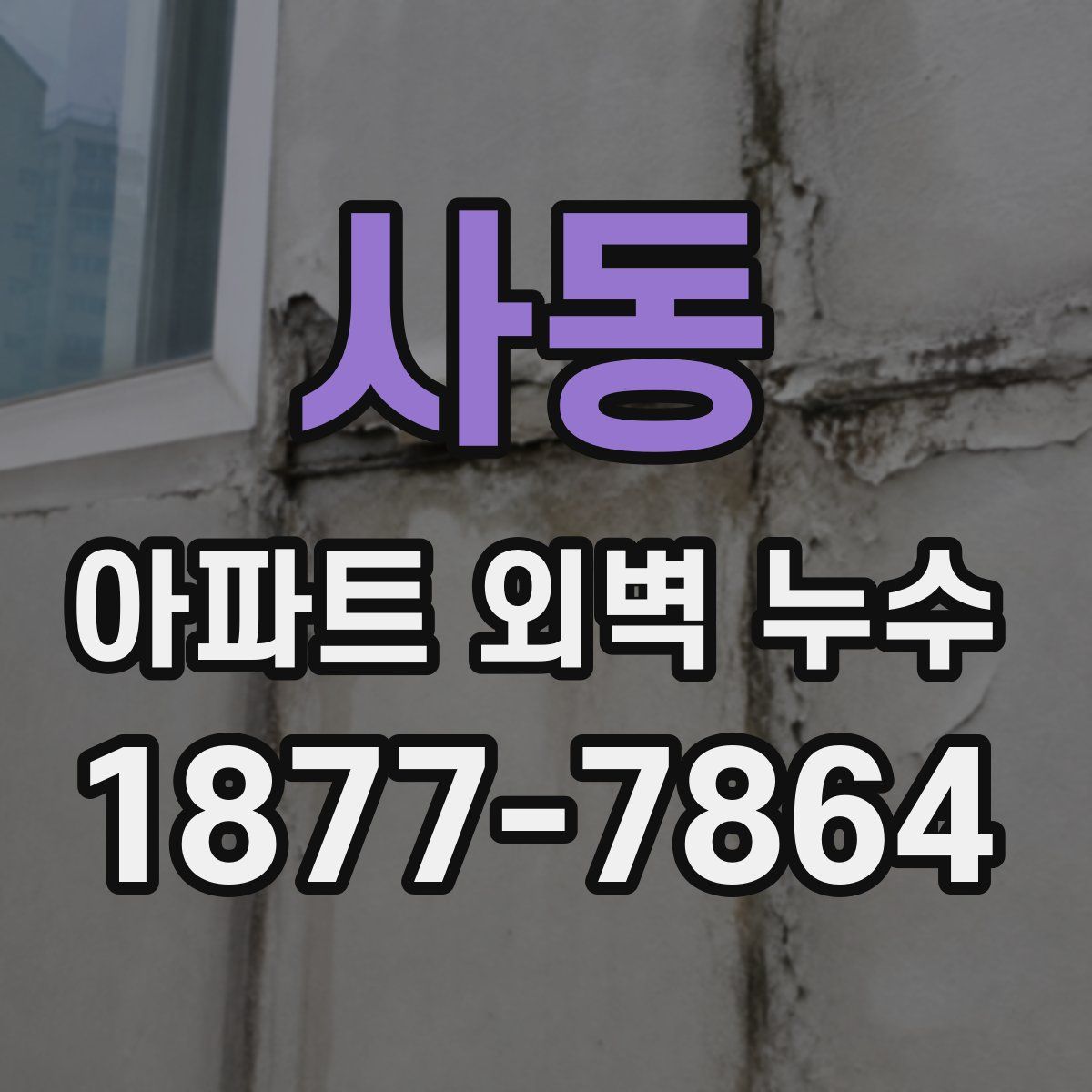 사동 아파트 외벽 누수