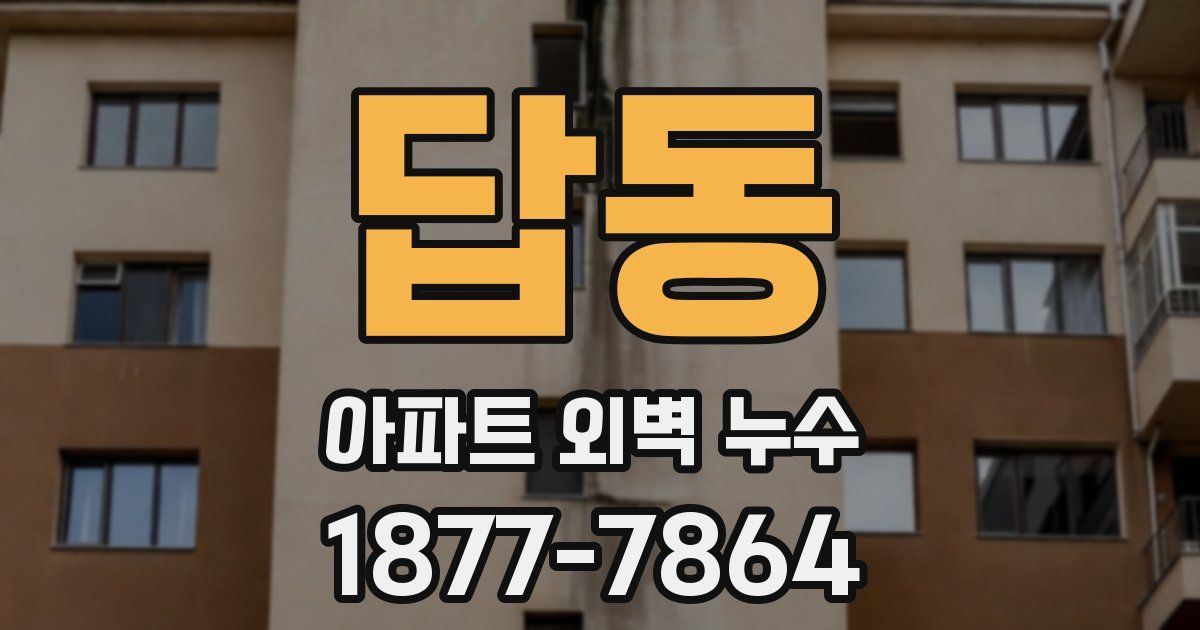 답동 아파트 외벽 누수