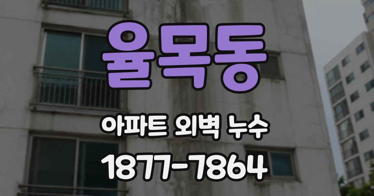 율목동 아파트 외벽 누수