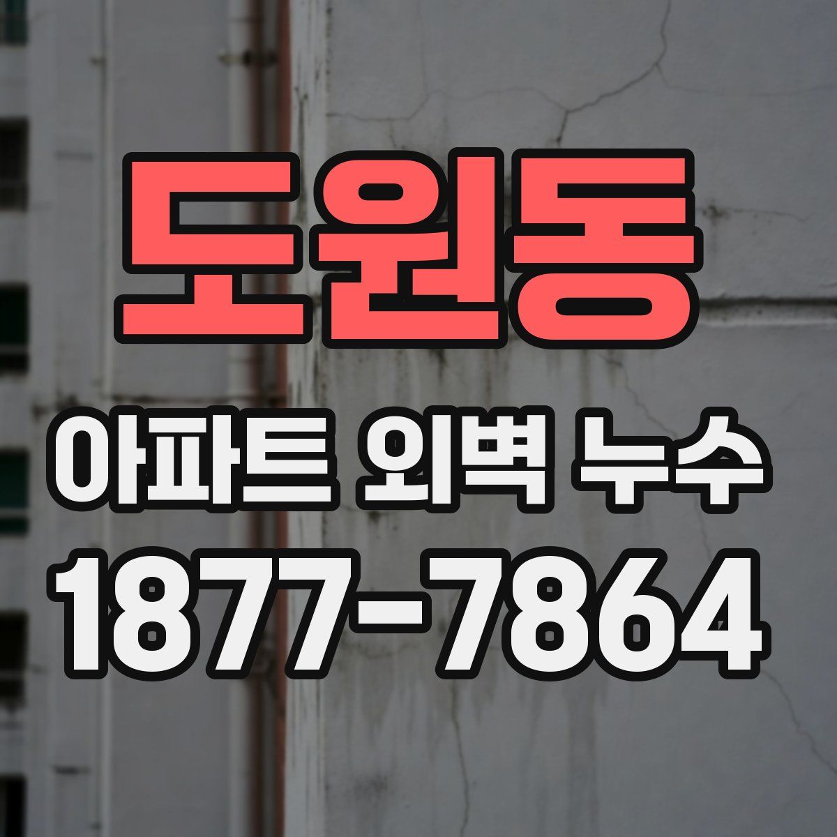 도원동 아파트 외벽 누수