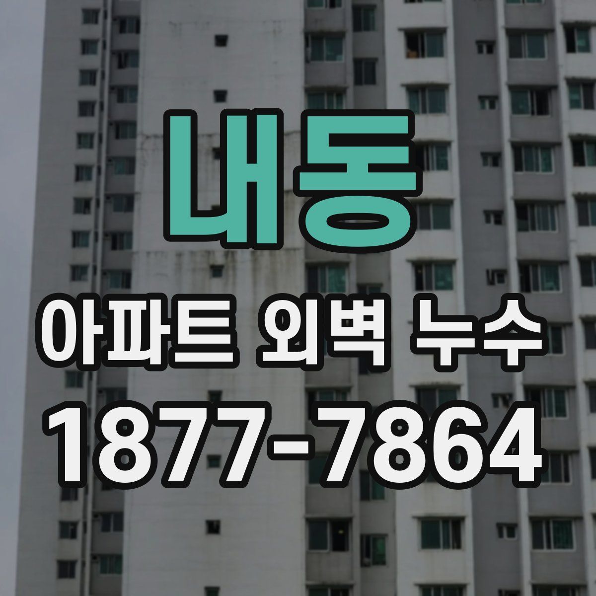 내동 아파트 외벽 누수