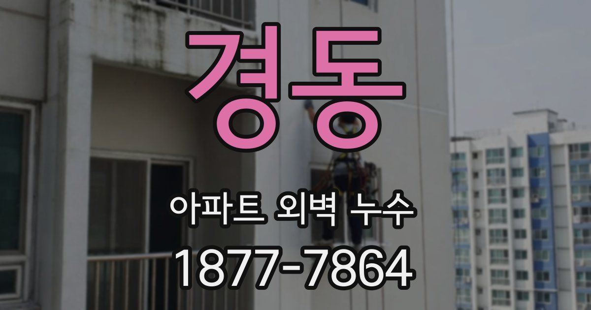 경동 아파트 외벽 누수