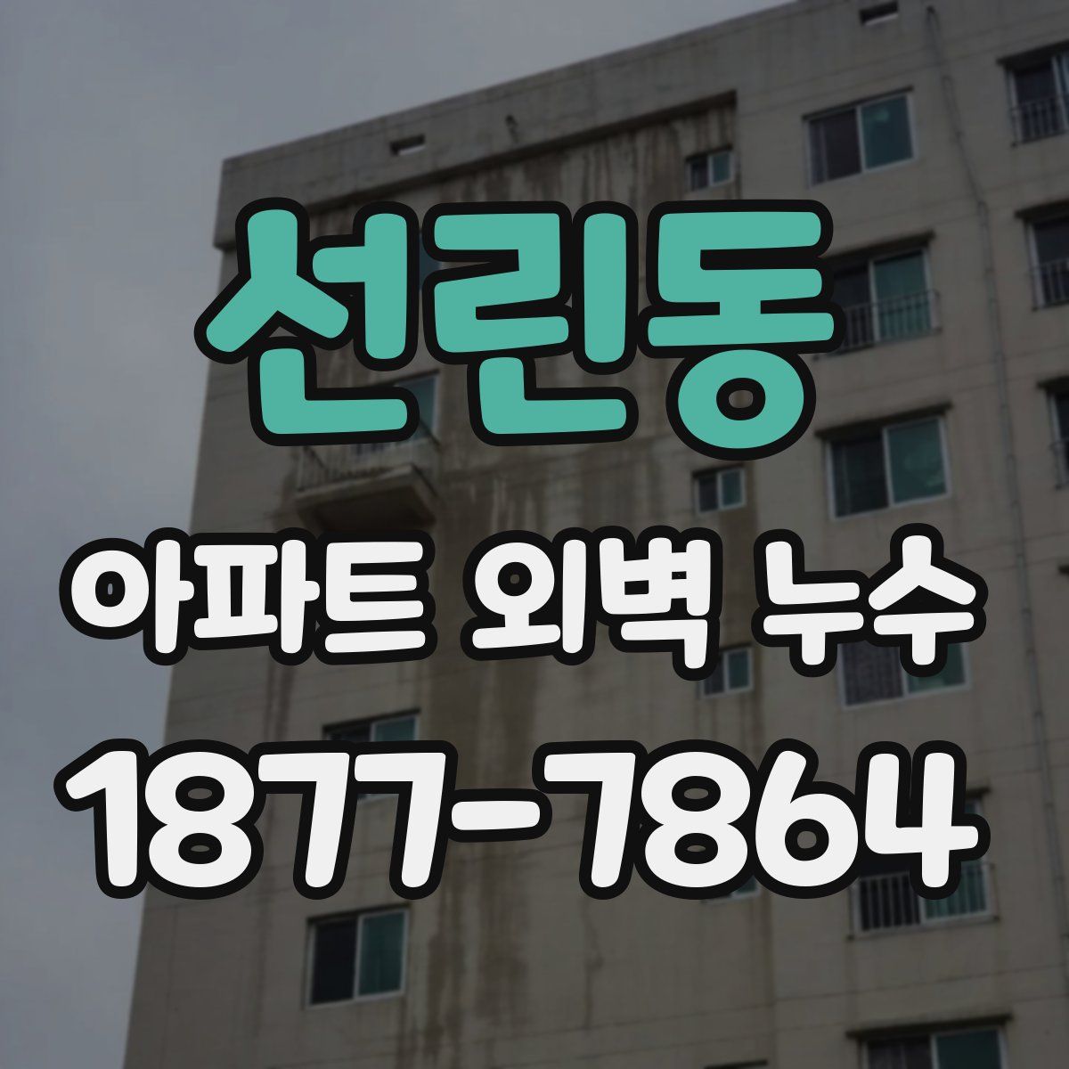 선린동 아파트 외벽 누수