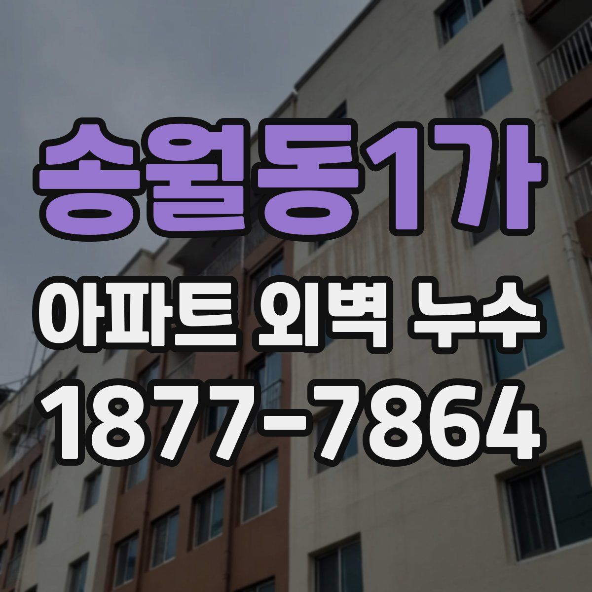 송월동1가 아파트 외벽 누수