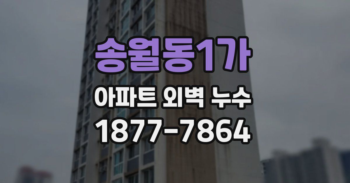 송월동1가 아파트 외벽 누수