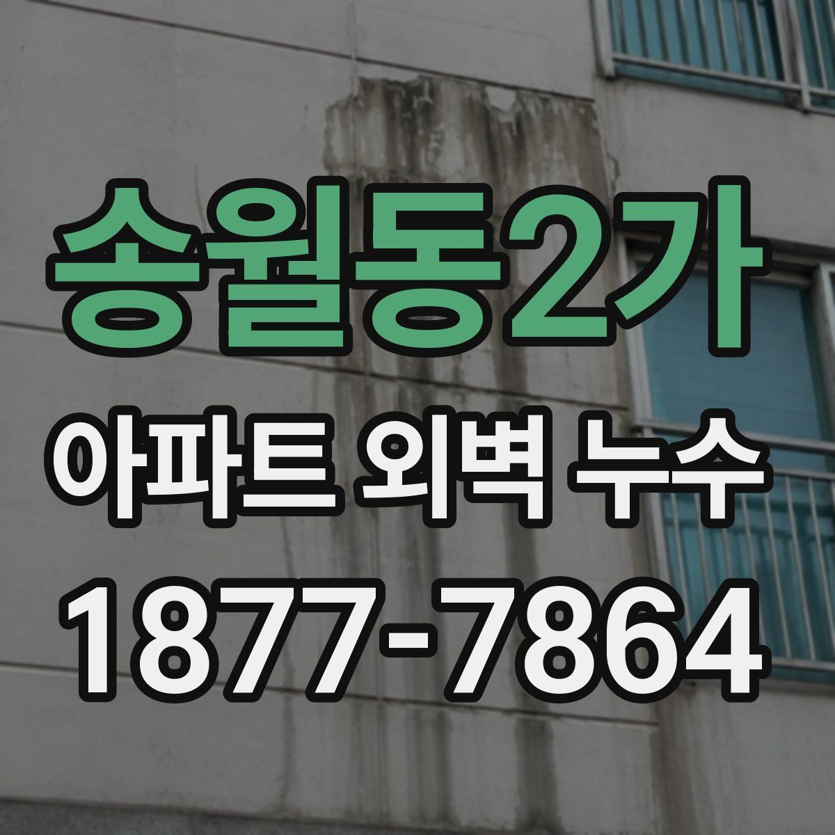 송월동2가 아파트 외벽 누수