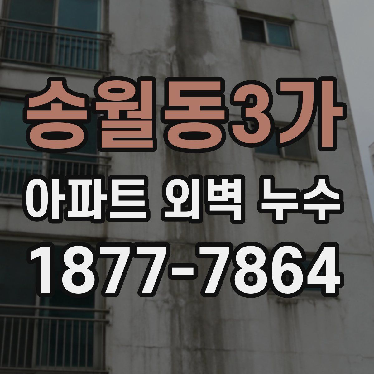 송월동3가 아파트 외벽 누수