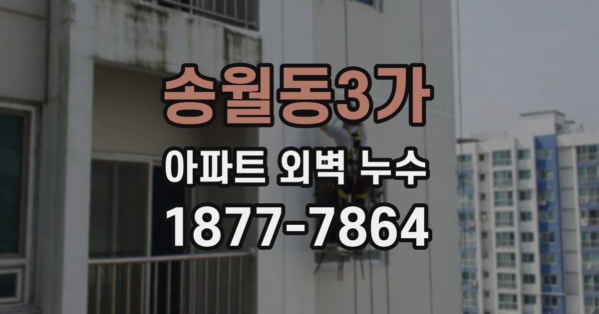 송월동3가 아파트 외벽 누수