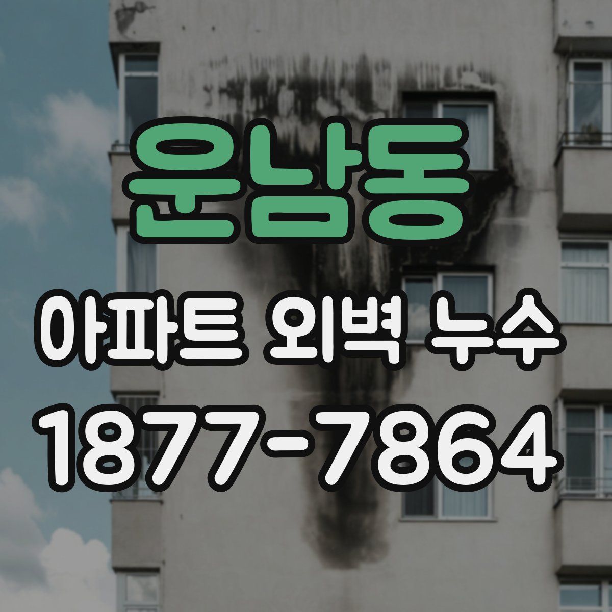 운남동 아파트 외벽 누수