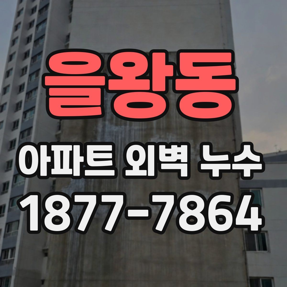 을왕동 아파트 외벽 누수 수리 전 사진으로 남겨야 할 것
