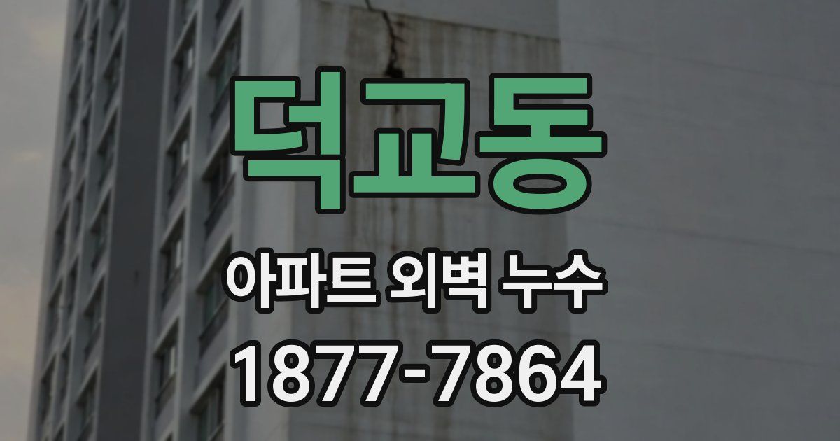 덕교동 아파트 외벽 누수