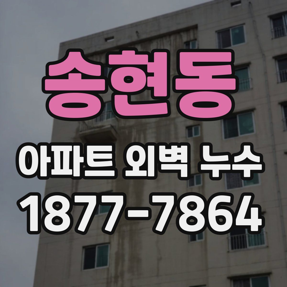 송현동 아파트 외벽 누수