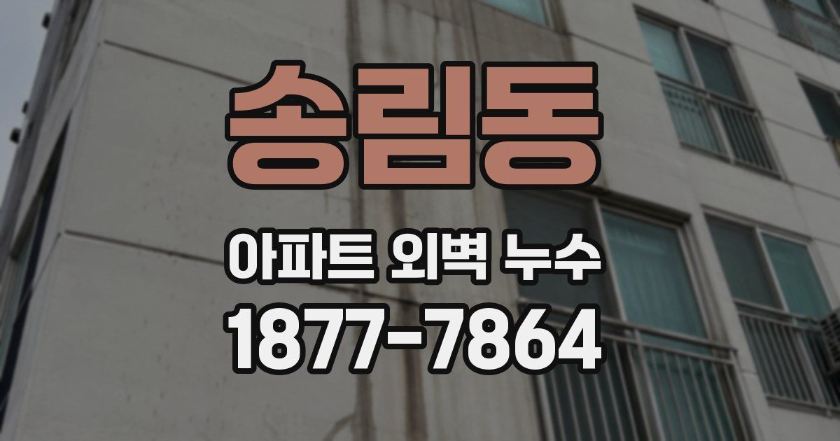 송림동 아파트 외벽 누수