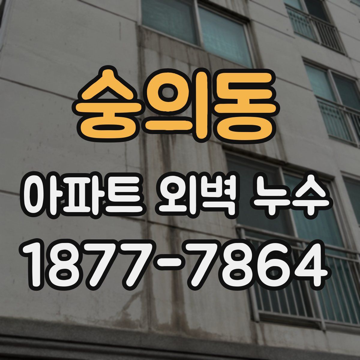 숭의동 아파트 외벽 누수
